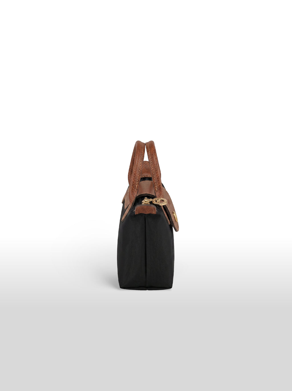 Longchamp Le Pliage Original black in Camel XS