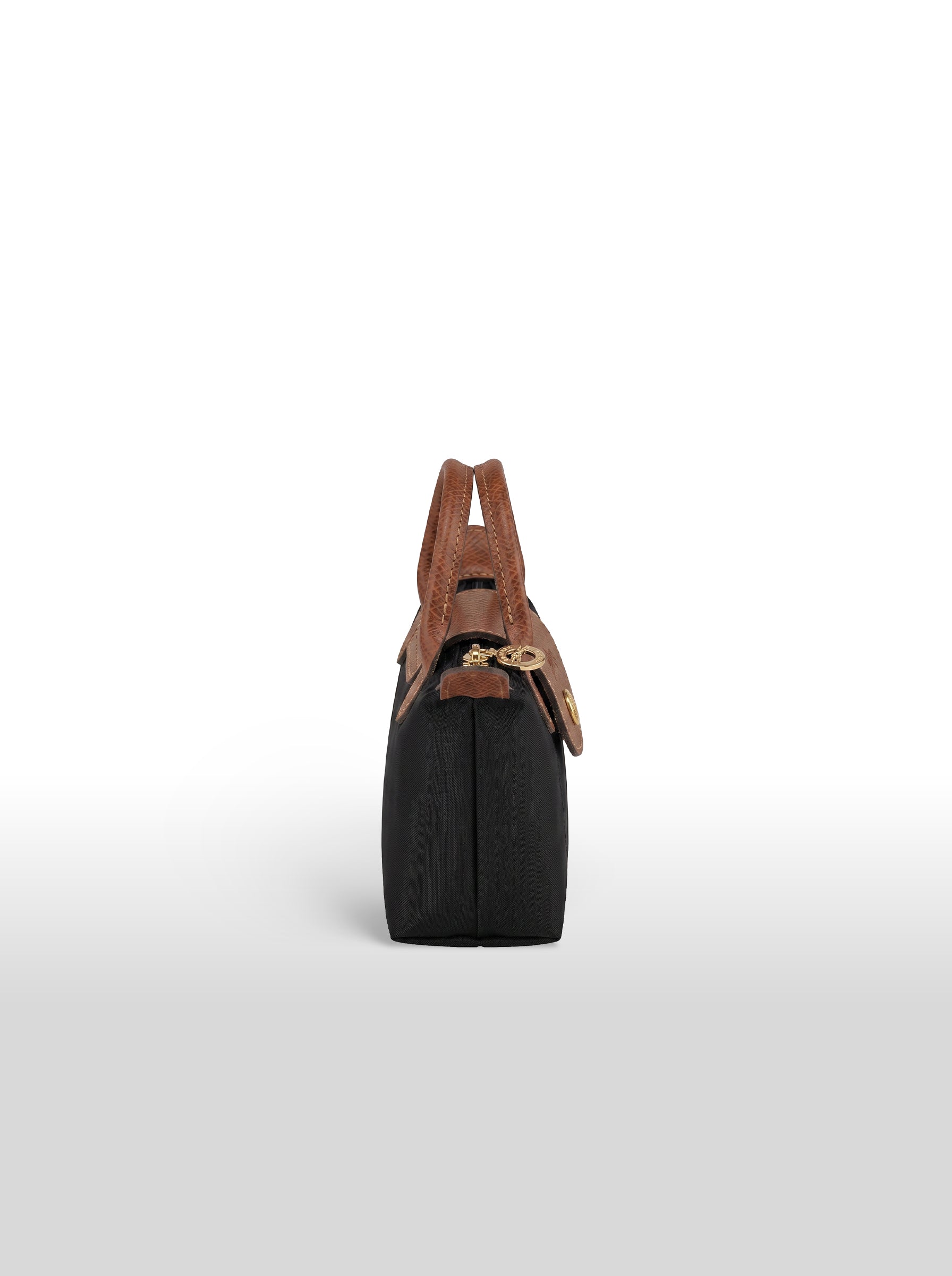 Longchamp Le Pliage Original black in Camel XS