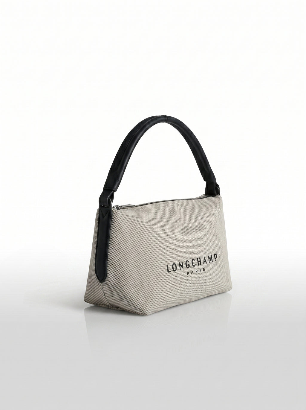 Élise Canvas Tote Bag – Beige & Black