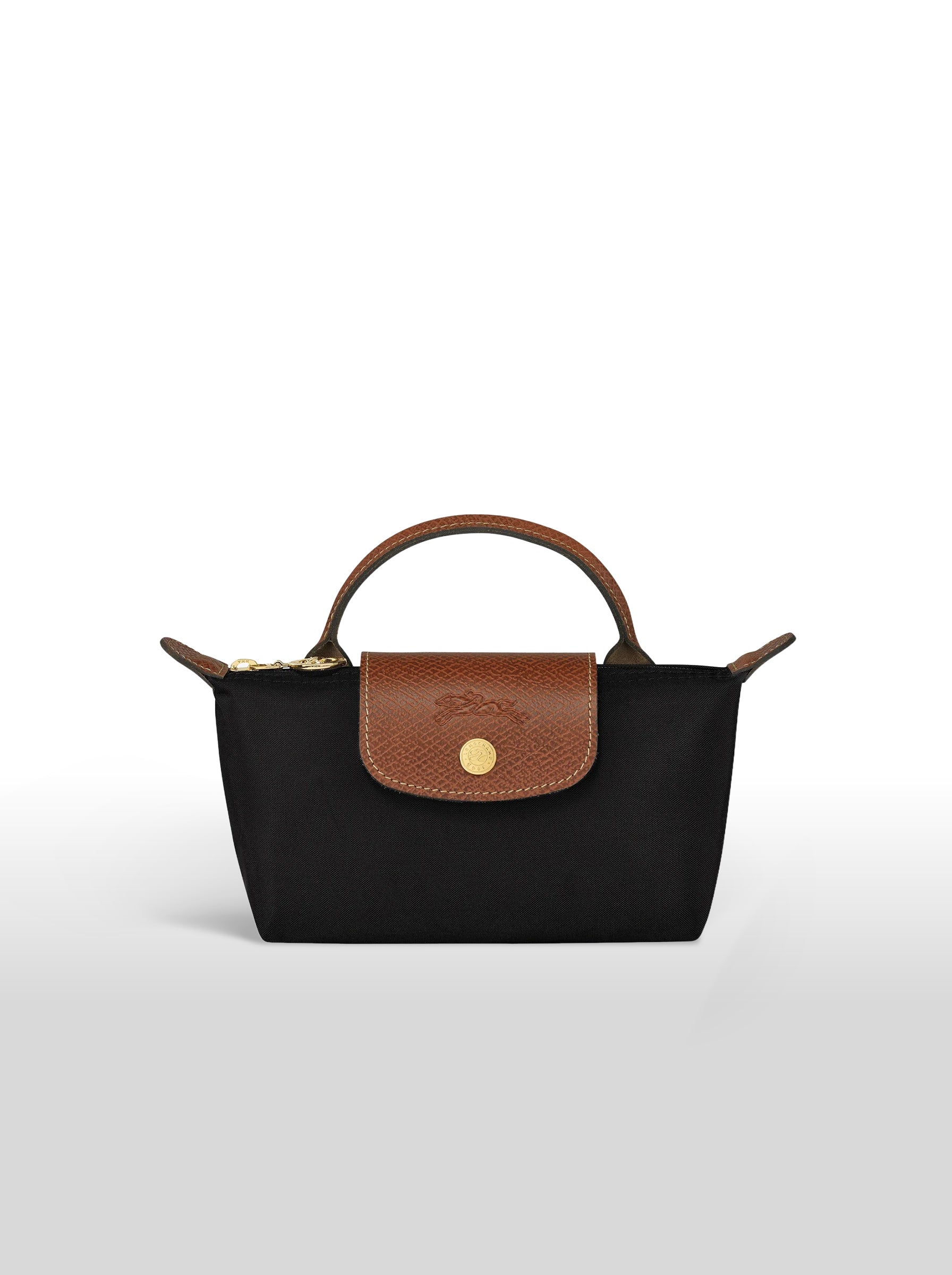 Longchamp Le Pliage Original black in Camel XS