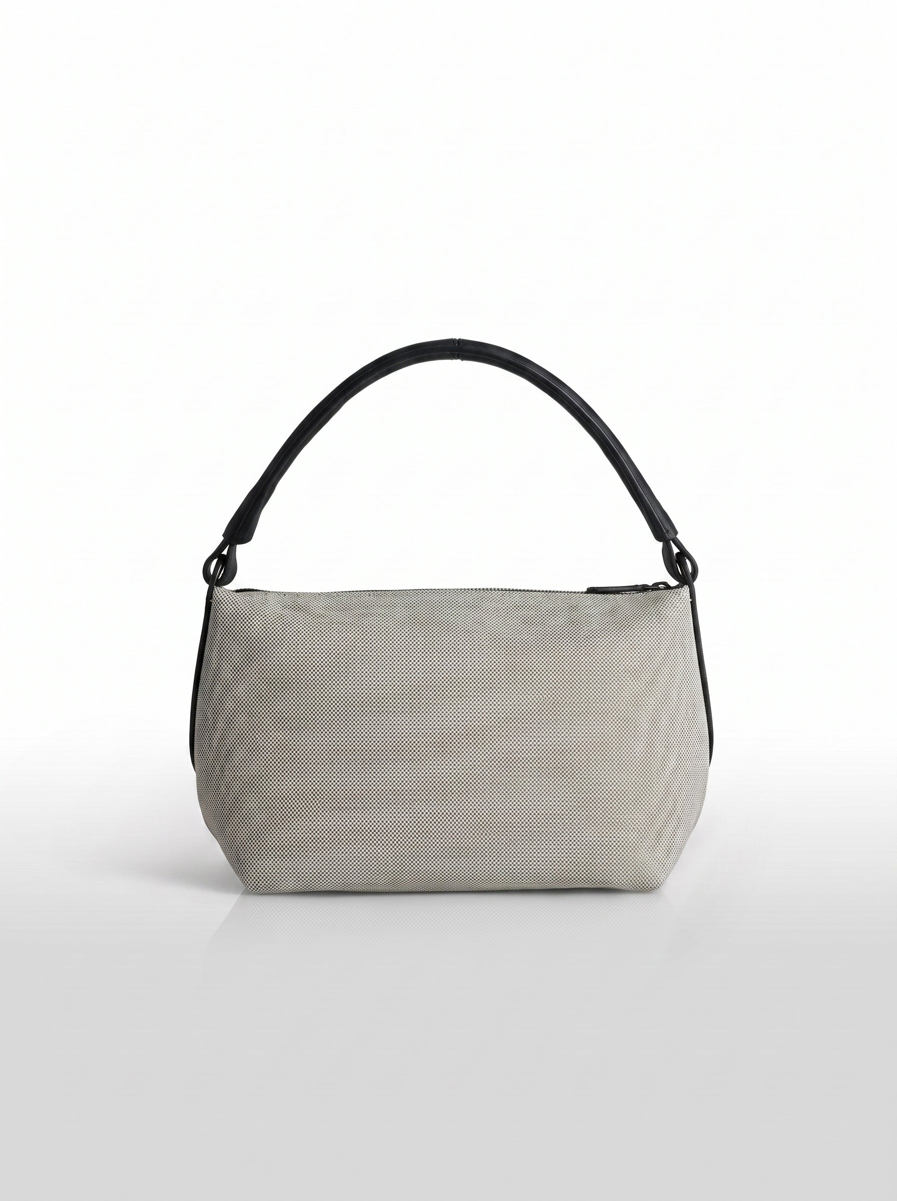 Élise Canvas Tote Bag – Beige & Black