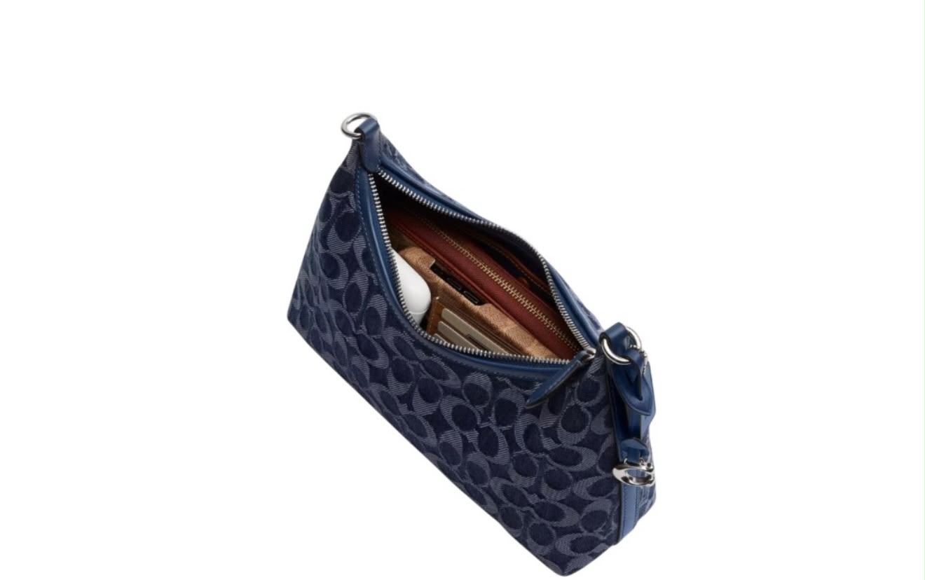 Coach Juliet Shoulder Bag 25 in Regenerative Cotton Denim with Quilting