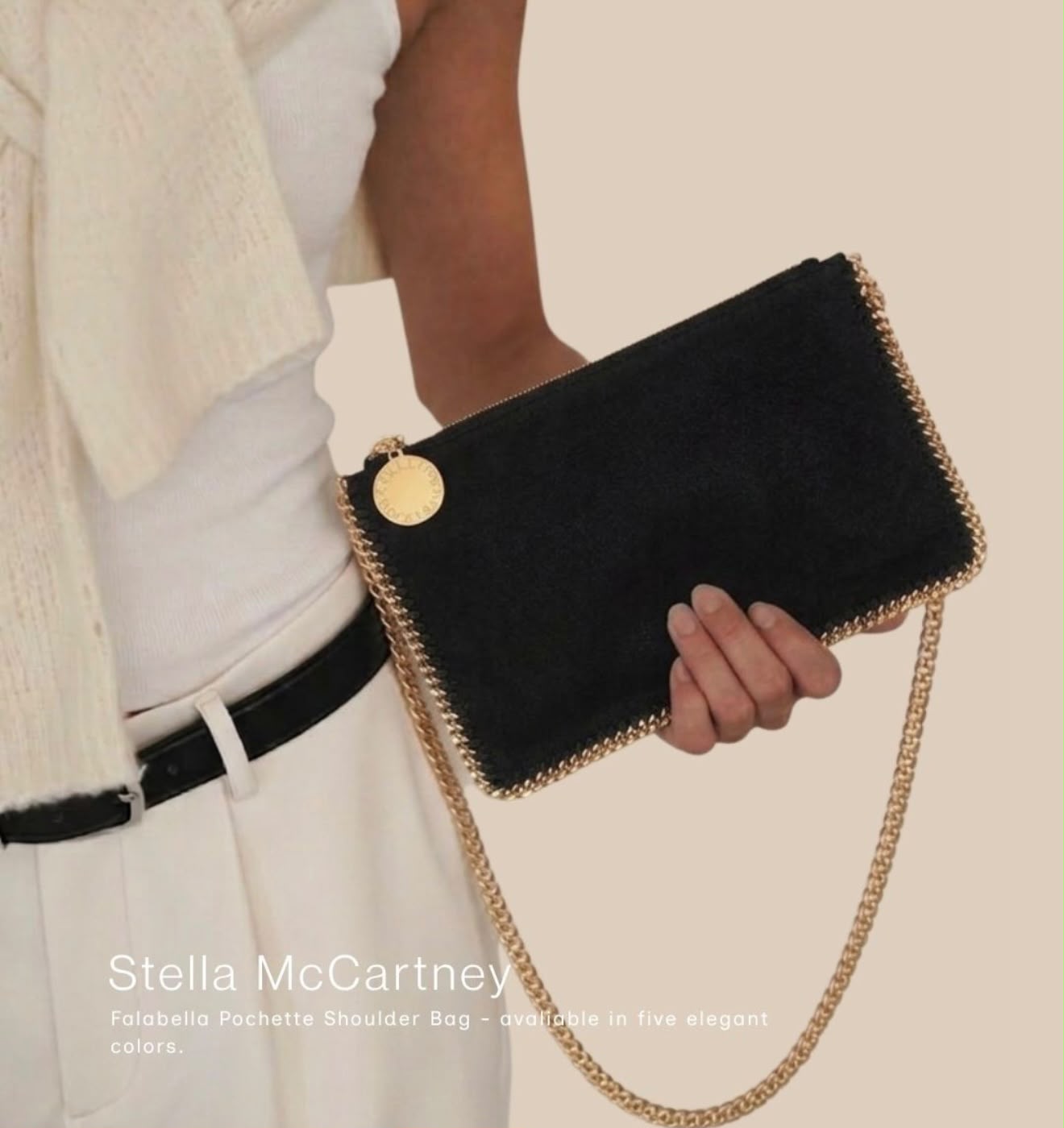 Stella McCartney Falabella Pochette Shoulder Bag – Black