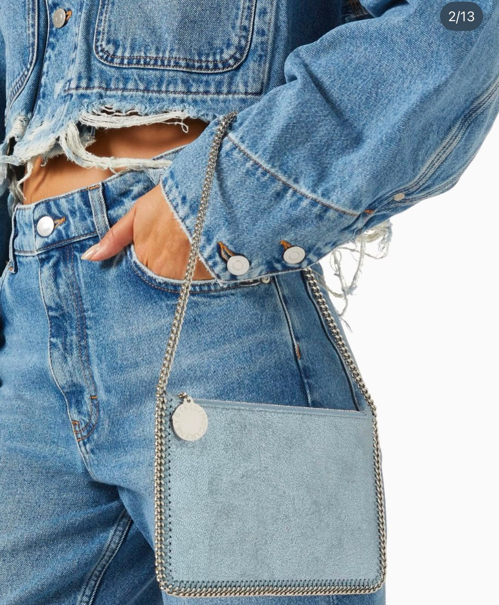 Stella McCartney Falabella Pochette Shoulder Bag – Light Blue