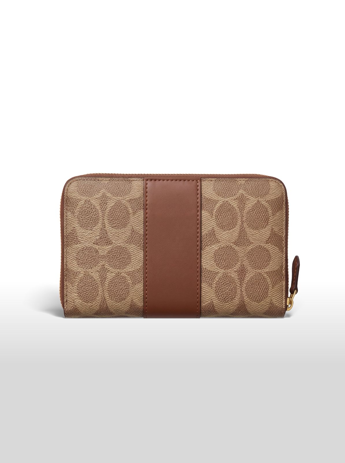 Coach Signature Zip Around Wallet – Khaki/Brown
