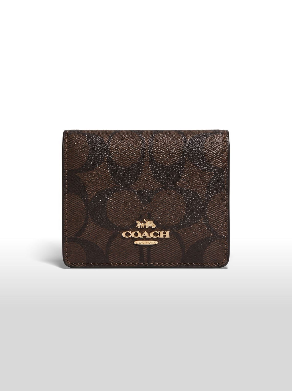 Coach Signature Card Holder – Brown/Black